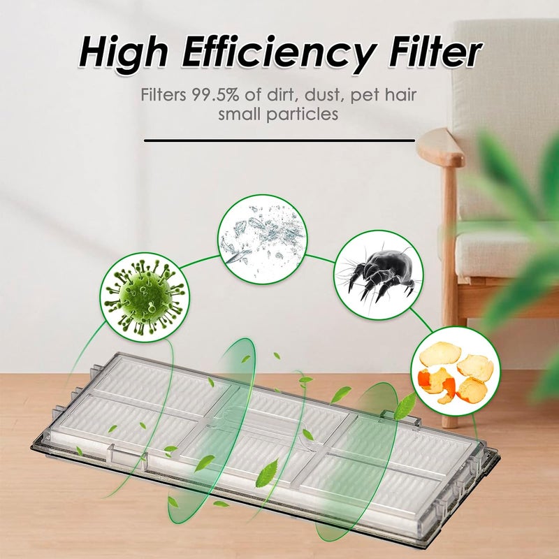 CHAIN PEAK (Pack of 12) HEPA Filters for Roborock S7 S7+ S7 MaxV S7 MaxV Plus S7 MaxV Ultra S8 Pro Ultra S8 S8+, Robot Vacuum Cleaner Filter Accessory Kit, Replacement Parts 12 Filters - Image 2