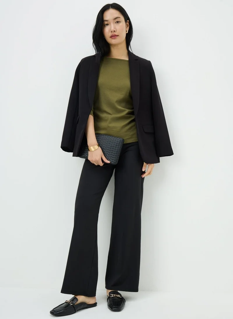 Matalan Khaki Fitted Tee