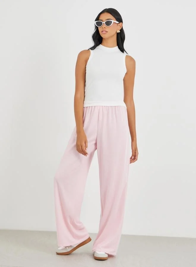 Take Two Take Two Solid Ribbed High Neck Cami Top