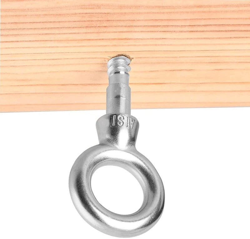 Abimars Eye Bolts by Load Capacity 1000lbs, 4PCS M10 316 Stainless Steel Eye Hooks Screw in Heavy Duty for Hanging Hammocks, Swing Chairs, Heavy-Duty Suspension - Image 5