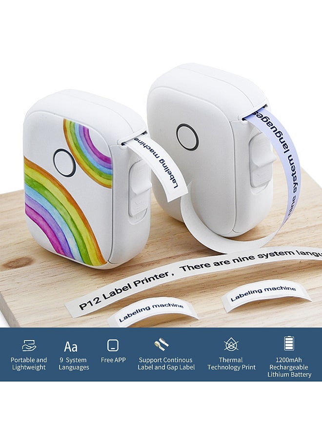 Mini Label Maker Machine Pocket Labeler Sticker Thermal Printer for Organizing Adhesive Tag DIY Date Journal Study Sticker Labeling Machine Wireless BT Connect