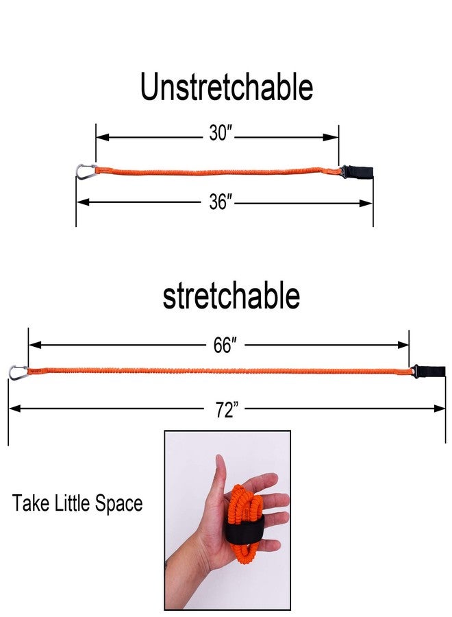 YYST Orange Paddle Leash Paddle Holder Tool Lanyard - No Paddle (Orange X 4 Pack) - Image 2
