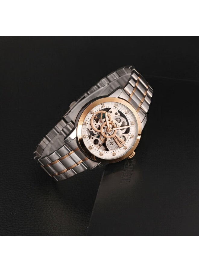 Time100 Men's Fully Automatic Mechanical Watch With Open Case Back, Casual Steel Strap, Swiss Quality, Water-resistant Men's Watch, Gift For Boyfriend - Image 2