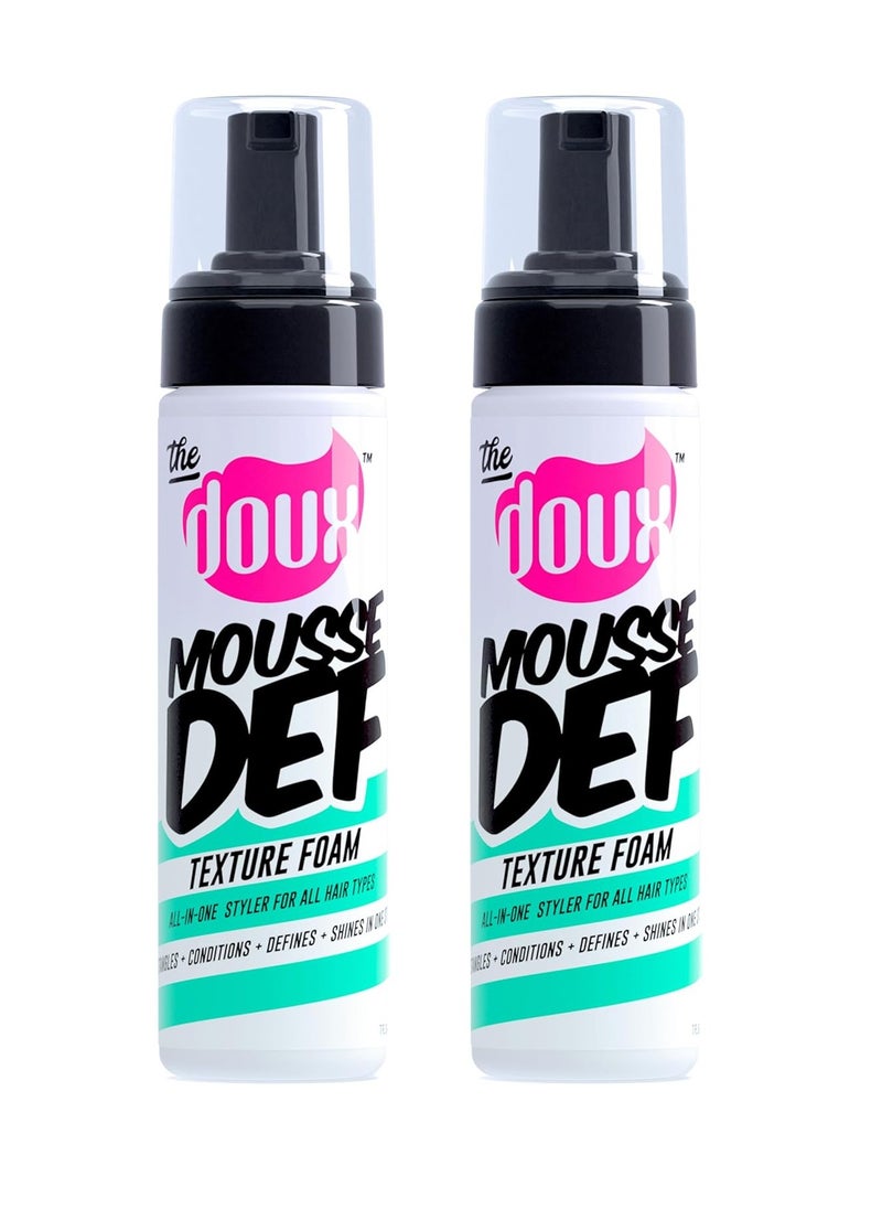 THE DOUX The Doux Mousse Def Texture Foam, Multi-Use Mousse Hair Foam to Style, Condition, Define, Volumize, and Add Shine - 7oz, 2 Pack  - Image 1