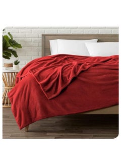 BSB HOME BSB HOME® 300 GSM Premium Plush Single Blanket for Bed, Sofa, Couch, Travel and Camping  AC Blanket | 150 x 220 CM  | Red | SOLID MINK  - Image 4