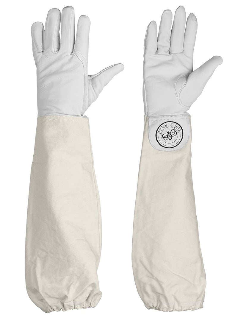 Humble Bee 110 Goatskin Beekeeping Gloves with Extended Sleeves, 2X-Large (Pack of 1), Meadow Gray - Image 1