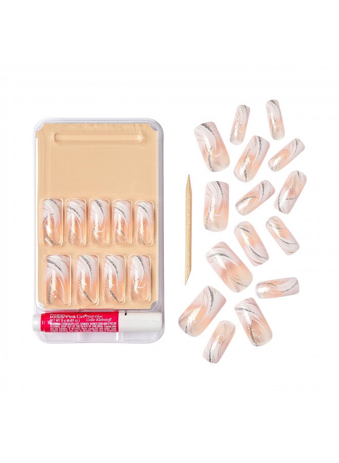 Goldfinger Gold Finger Gel Glam Design Nails (3 Pack) - Image 3