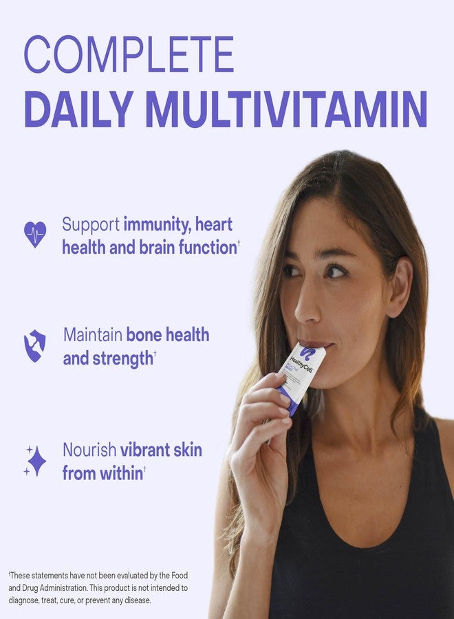 Healthycell Bioactive Daily Liquid Multivitamin for Men & Women – 20+ Essential Vitamins, Minerals & Antioxidants for Brain, Heart, Immune Support, Skin & Hair Support - 14 Gel Packs - Image 2