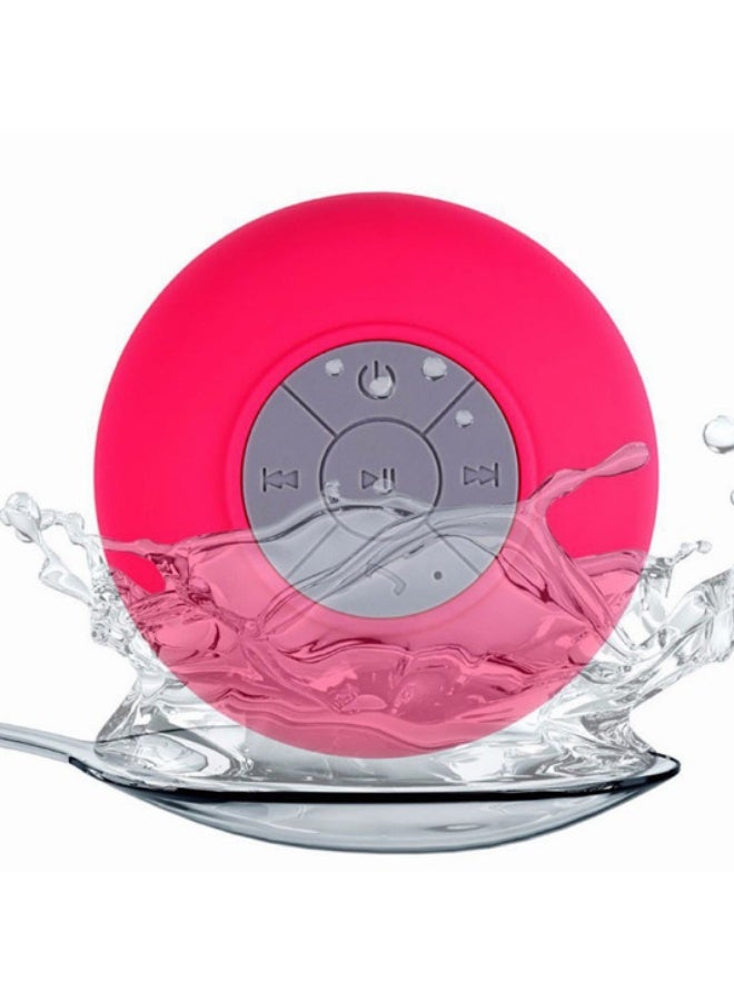 Portable Waterproof Bluetooth Speaker with Suction Cup – 2025 Upgraded Hi-Fi Sound, Bass Boost, Built-in Microphone, Hands-Free Calling, Shower/Car/Outdoor Speaker, USB-C – Red - Image 1