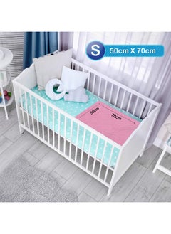Luvlap Instadry Anti-Piling Fleece Extra Absorbent Quick Dry Sheet For Baby, Baby Bed Protector, Waterproof Baby Sheet, Small Size 50X70Cm, Pack Of 2, Sky Blue & Baby Pink  - Image 5