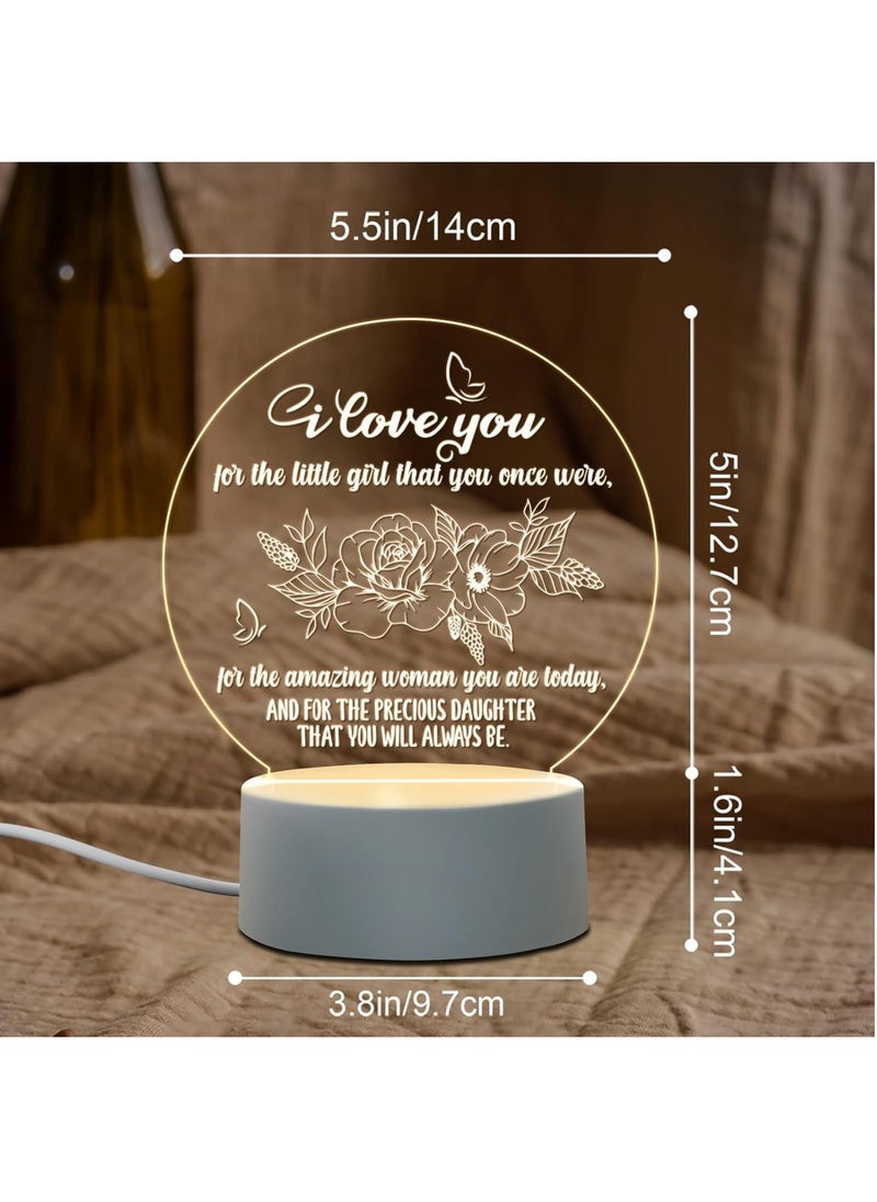 MileMelo - DIY Easel Night Light Lamp, Acrylic Whiteboard Clear Dry Erase Board Light Up Stand with Desk Stand DIY Display Project Craft Photo Prop Message Board (Circular) - Image 1