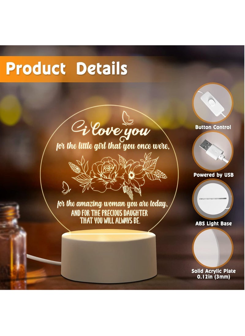 MileMelo - DIY Easel Night Light Lamp, Acrylic Whiteboard Clear Dry Erase Board Light Up Stand with Desk Stand DIY Display Project Craft Photo Prop Message Board (Circular) - Image 1