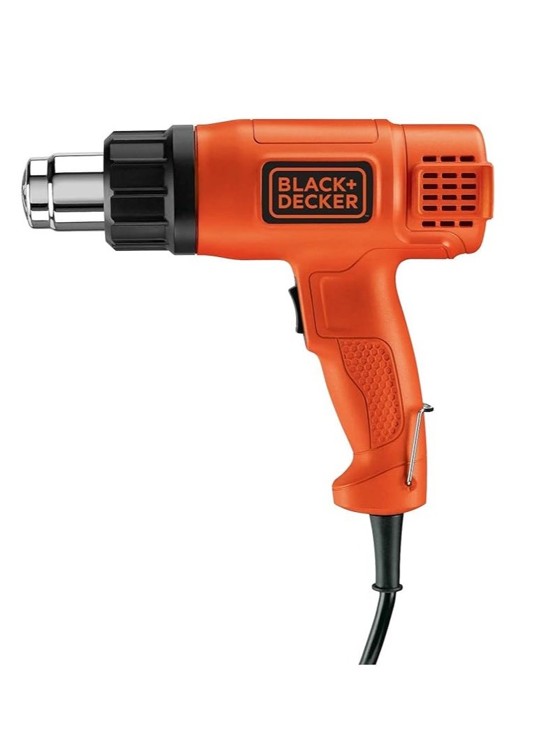BLACK+DECKER BLACK+DECKER 1750W Corded 2 Mode Heat Gun for Stripping Paint, Varnishes & Adhesives, Orange/Black - KX1650-B5, 