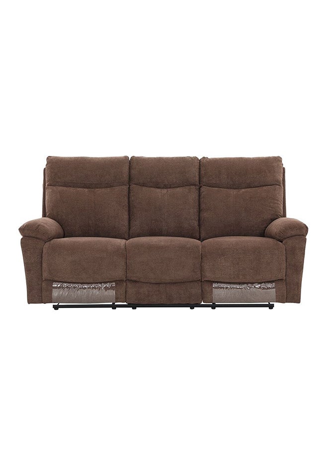 DANUBE HOME Valor 3 Seater Fabric Recliner Modern Design Three Seat Sofas Comfortable Living Room Furniture L 196x93x100 Cm Brown  - Image 2