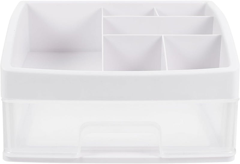 Makeup Organizer Drawer Type Storage Box Small 1-layer Dustproof Cosmetic Storage Case for Desktop Sundries Organizing in Home Vanity - Image 1