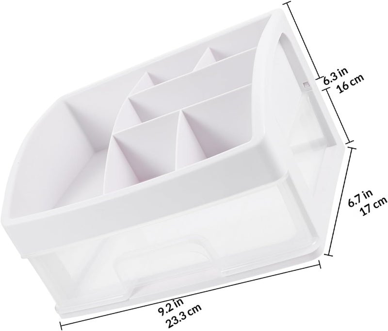 Makeup Organizer Drawer Type Storage Box Small 1-layer Dustproof Cosmetic Storage Case for Desktop Sundries Organizing in Home Vanity - Image 2