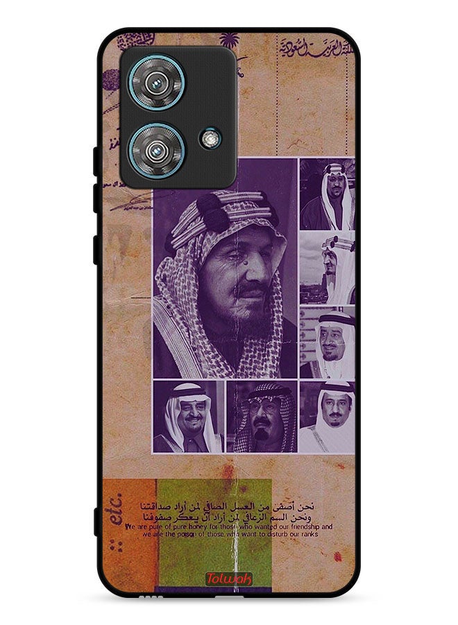 Tolwak Motorola Edge 40 Neo 5G Protective Case Cover Saudi Kings Vintage Photos - Image 1