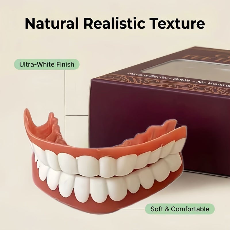 2026 New Natural Veneers for Missing Teeth Upper Lower Comfort Fit Easy Install - Image 1