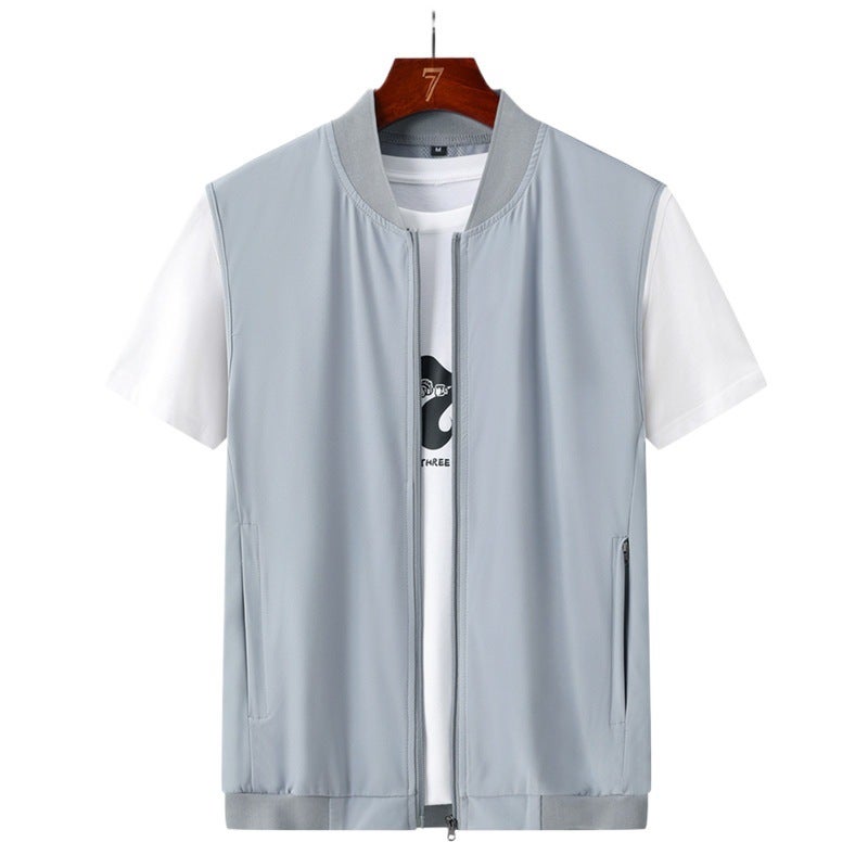 Summer Men'S Vest Sleeveless Waistcoat Vest Men'S Sports Thin Vest Outer Wear Light And Breathable Leather - Image 4