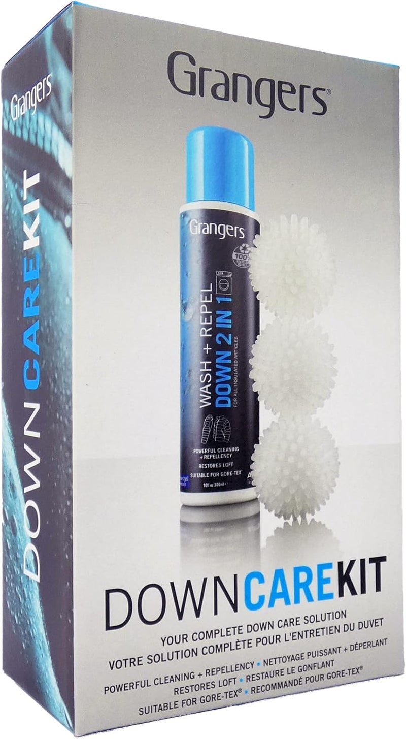 Grangers Down Care Kit with Wash  Repel for Down 2 In 1 10 oz and 3 Reusable Dry Balls To Restore Down Loft - Image 1