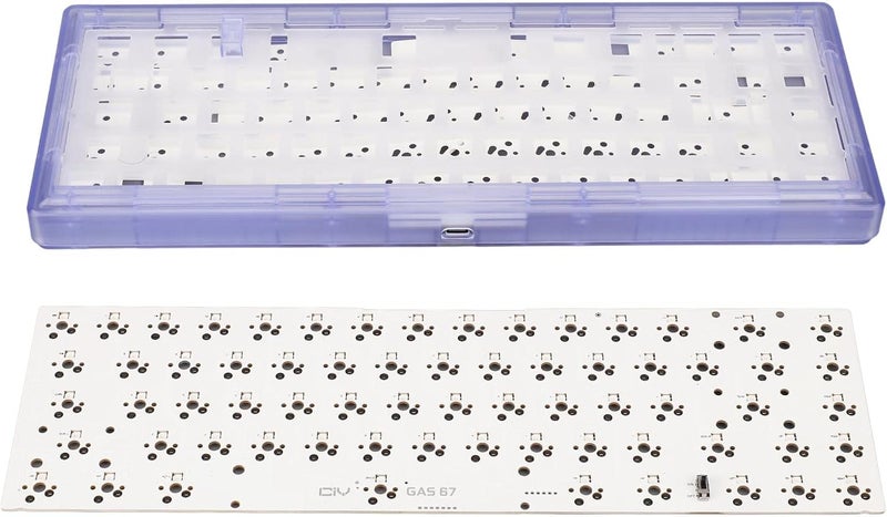 DIY Mechanical Keyboard Kit 67 Keys, Wired Custom Gaming Keyboard with Hot Swap RGB Backlit, Supports 5pin and 3pin Switches, ABS Shell for and macOS (Purple) - Image 2
