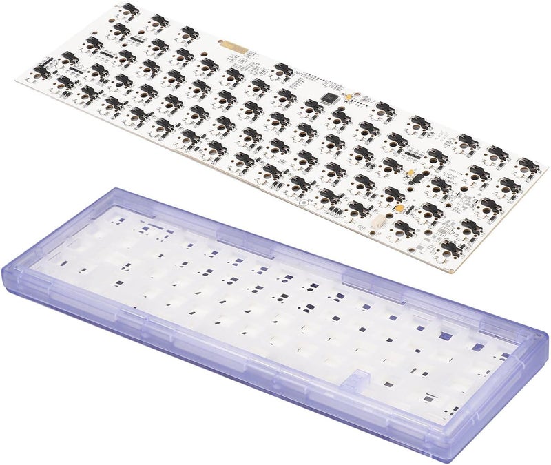 DIY Mechanical Keyboard Kit 67 Keys, Wired Custom Gaming Keyboard with Hot Swap RGB Backlit, Supports 5pin and 3pin Switches, ABS Shell for and macOS (Purple) - Image 4
