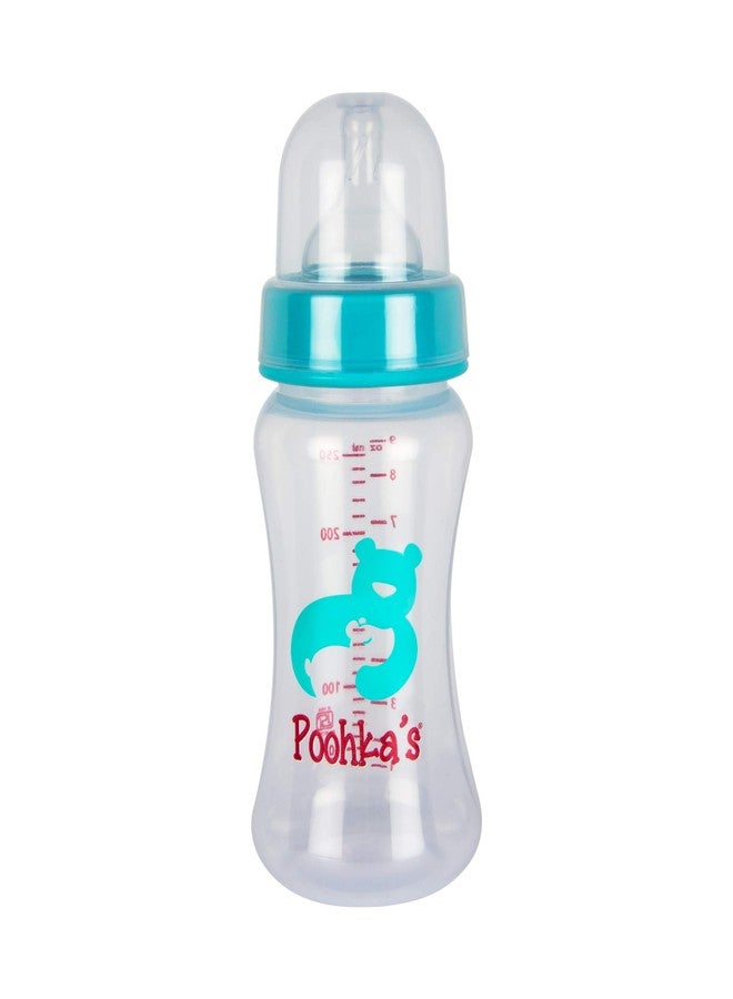 Small Wonder Baby Feeding Bottle Wide Neck Poohka's 250 ml Pack of 1, with Anti Colic Nipple, New Born/Infants/Toddler Upto 3 Years, BPA Free, Green Colour - Image 2