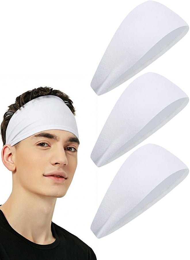 Tersely 3pcs/set Headbands,Yoga Sports Headband,Non-Slip & Lightweight Mens Sweatband, Womens Elastic Athletic Hairband,Lightweight Working Out Headbands- One Size Fits Most - Image 1