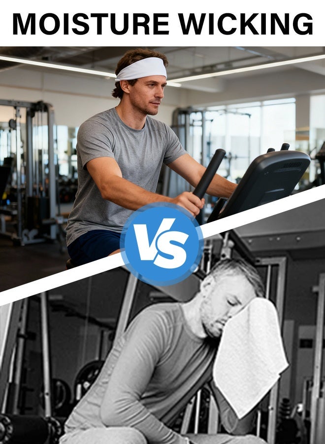 Tersely 3pcs/set Headbands,Yoga Sports Headband,Non-Slip & Lightweight Mens Sweatband, Womens Elastic Athletic Hairband,Lightweight Working Out Headbands- One Size Fits Most - Image 5