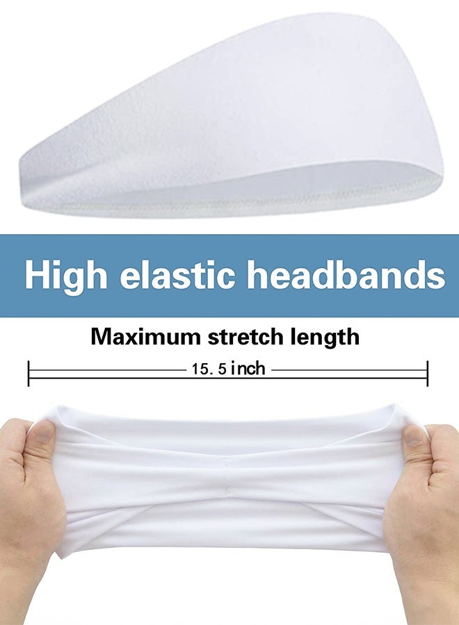 Tersely 3pcs/set Headbands,Yoga Sports Headband,Non-Slip & Lightweight Mens Sweatband, Womens Elastic Athletic Hairband,Lightweight Working Out Headbands- One Size Fits Most - Image 2