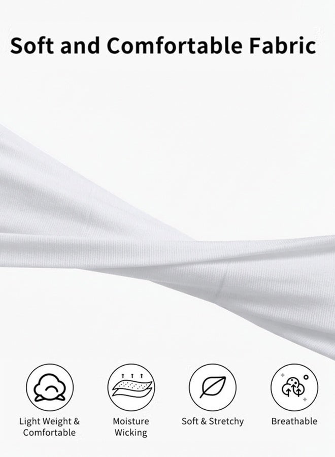 Tersely 3pcs/set Headbands,Yoga Sports Headband,Non-Slip & Lightweight Mens Sweatband, Womens Elastic Athletic Hairband,Lightweight Working Out Headbands- One Size Fits Most - Image 3