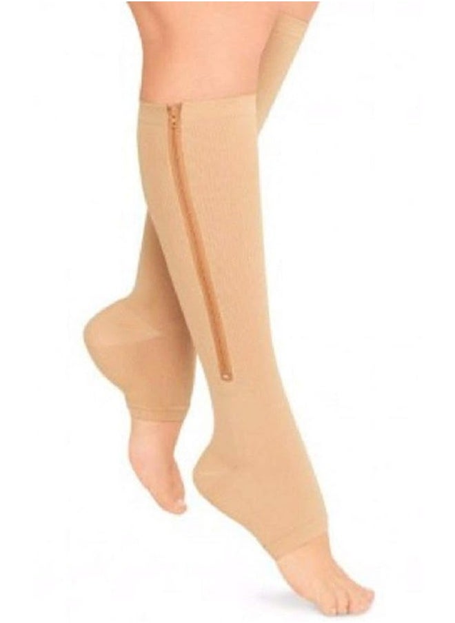Zip Sox Pair Of Zip-Up Compression Socks (Black)  - Image 3