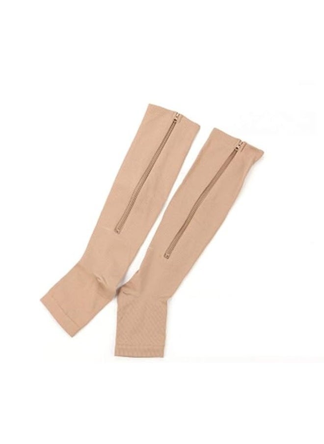 Zip Sox Pair Of Zip-Up Compression Socks (Black)  - Image 4