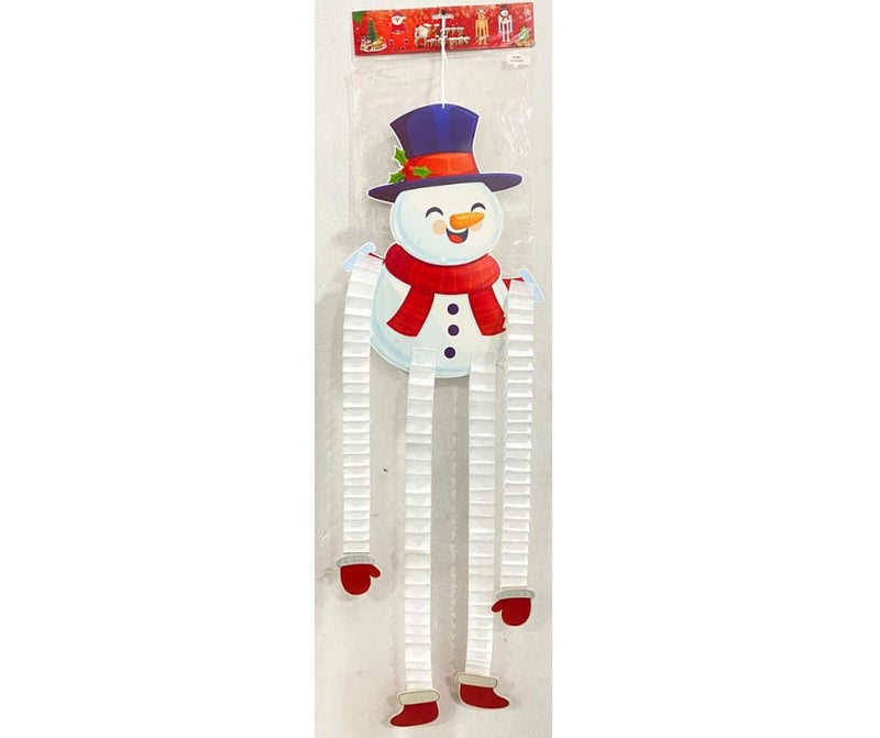 MPS MY PARTY SUPPLIERS MPS My Party Suppliers 1 pc Christmas Honeycomb Paper Hanging Santa Hat Xmas Paper Hat Reindeer Snowman for Christmas Tree Ornaments Hanging Decorations for Homes Dining Playrooms White Snowman - Image 4