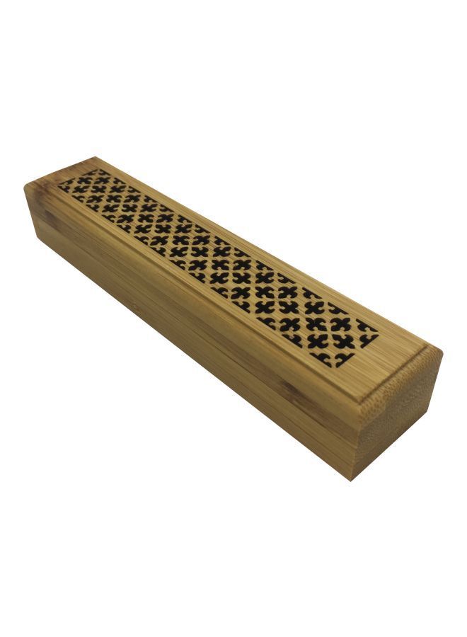 NIBEMINENT Wooden Incense Stick Burner Holder Brown 15x3x2.5cm - Image 2