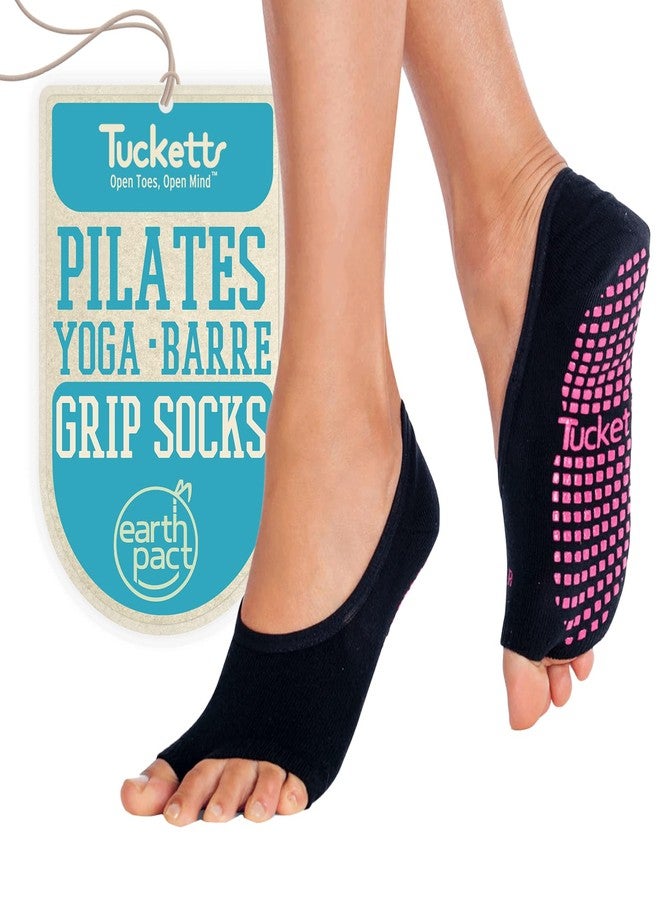 Tucketts Ballerina Toeless Non-Slip Grip Socks - Anti Skid Barre, Pilates, Dance, Home & Leisure, Pedicure - S/M - 1 pair Solid Night - Image 1