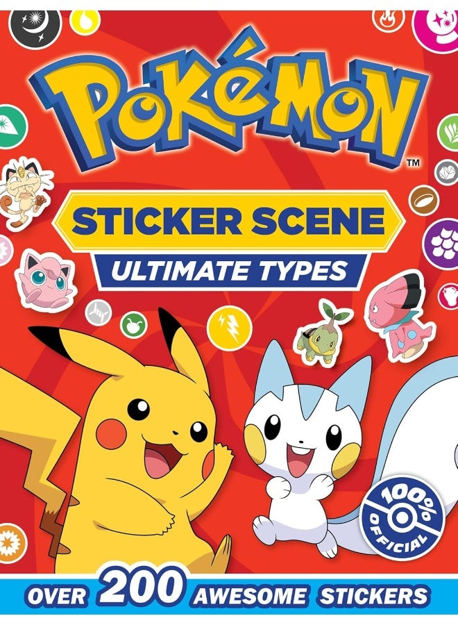 POKÉMON ULTIMATE TYPES STICKER SCENE: Full-Colour Illustrated Sticker Scene Activity Book for readers and Pokémon fans 6+ - Image 1