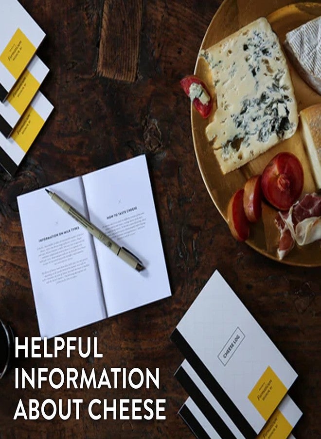 Formaticum Cheese Log & Pocket Journal - Must Have for Cheese Lovers for Making Cheese Notes and Journaling - Space for 55 entries - Cheese Book Measures 6 by 3.75 inch - Image 4