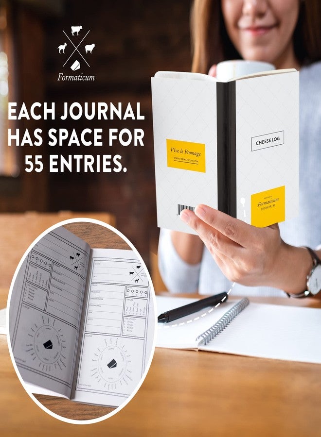 Formaticum Cheese Log & Pocket Journal - Must Have for Cheese Lovers for Making Cheese Notes and Journaling - Space for 55 entries - Cheese Book Measures 6 by 3.75 inch - Image 3