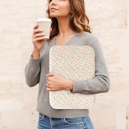 BBIQI Puffy Laptop Sleeve 13156 Inch Cute Quilted Laptop Protective Case Padded Floral Computer Sleeve for MacBook BPink 13 Inch - Image 3