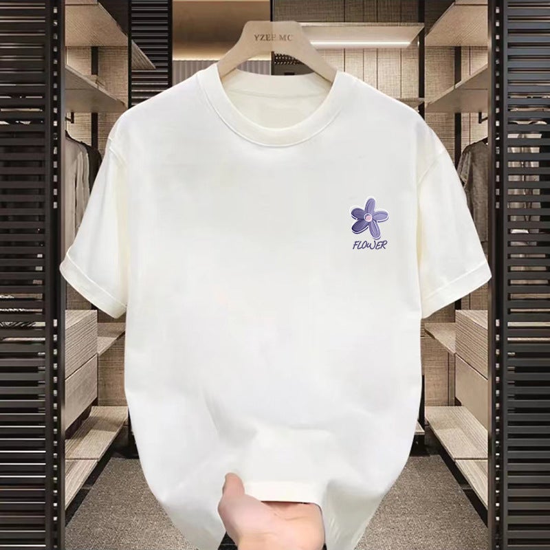 Factory Simple Cartoon Sponge Baby Pattern Printed Half Sleeve T-Shirt Versatile Trendy Loose T-Shirt - Image 5