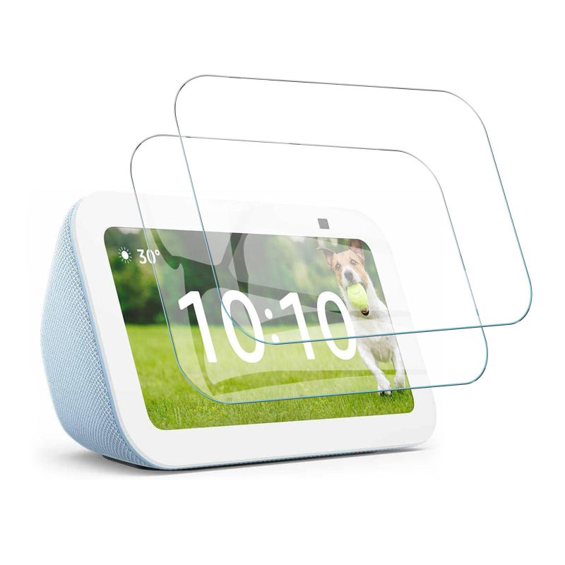 Tempered Glass Screen Protector: 9H Hardness, Bubble-Free Installation, HD Clarity - Case Friendly Smart Display Protector for Echo Show 5 3rd Generation - Image 1