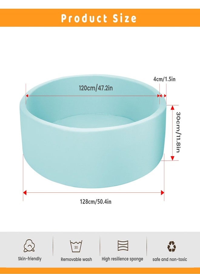 WINTECY Memory Foam Ball Pit for Kids, Soft Ball Pool Round Ball Pit for Toddlers Play(Balls are NOT Included) (Light Blue, 128CM/50.4IN) - Image 2
