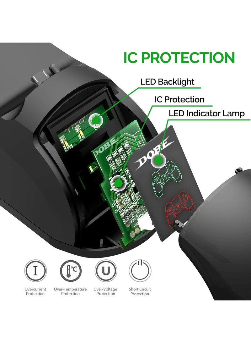 Dobe Dual Controller Charging Station for PS4 | Fast Dual Charging Dock with LED Indicator - Image 2