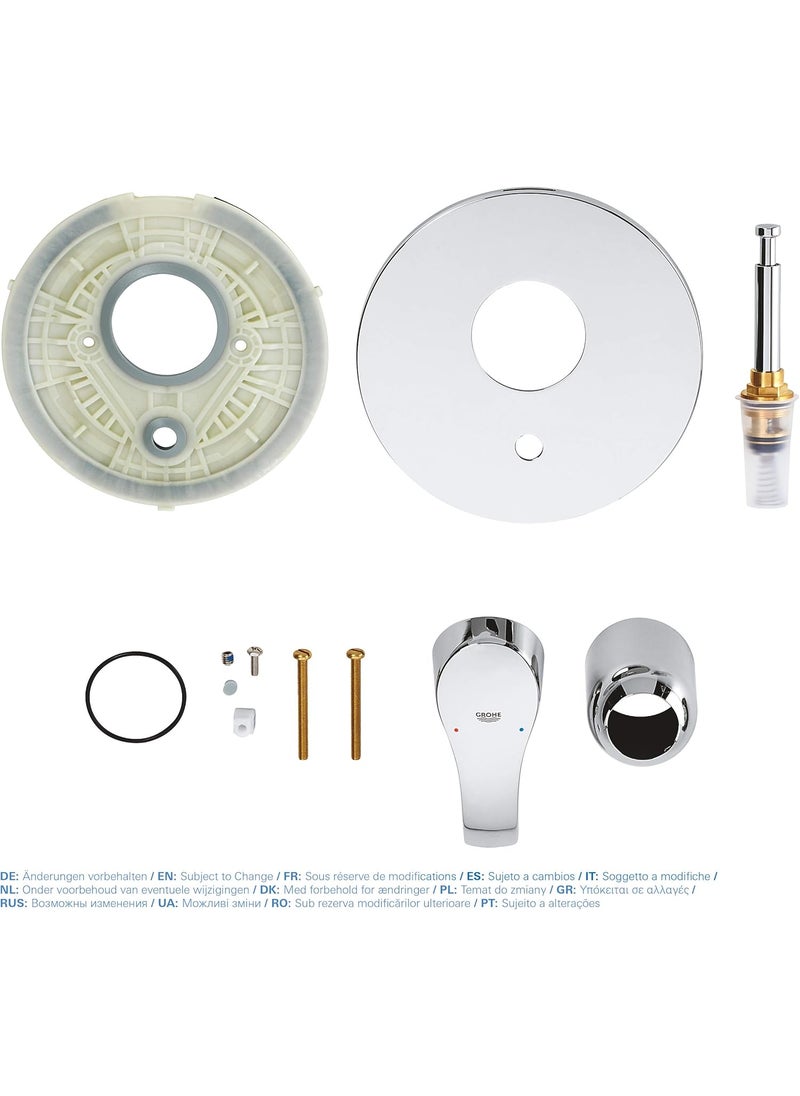 Grohe GROHE 19450002 Eurosmart Bath Trim Final Assembly Set Concealed Body Not Included Automatic ShowerBath Diverter and Quickfix  - Image 5