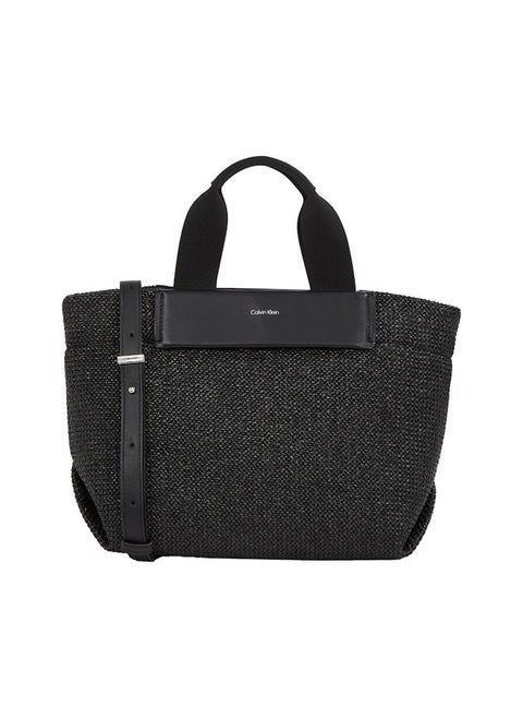 RAFFIA SMALL CROSSBODY TOTE BAG