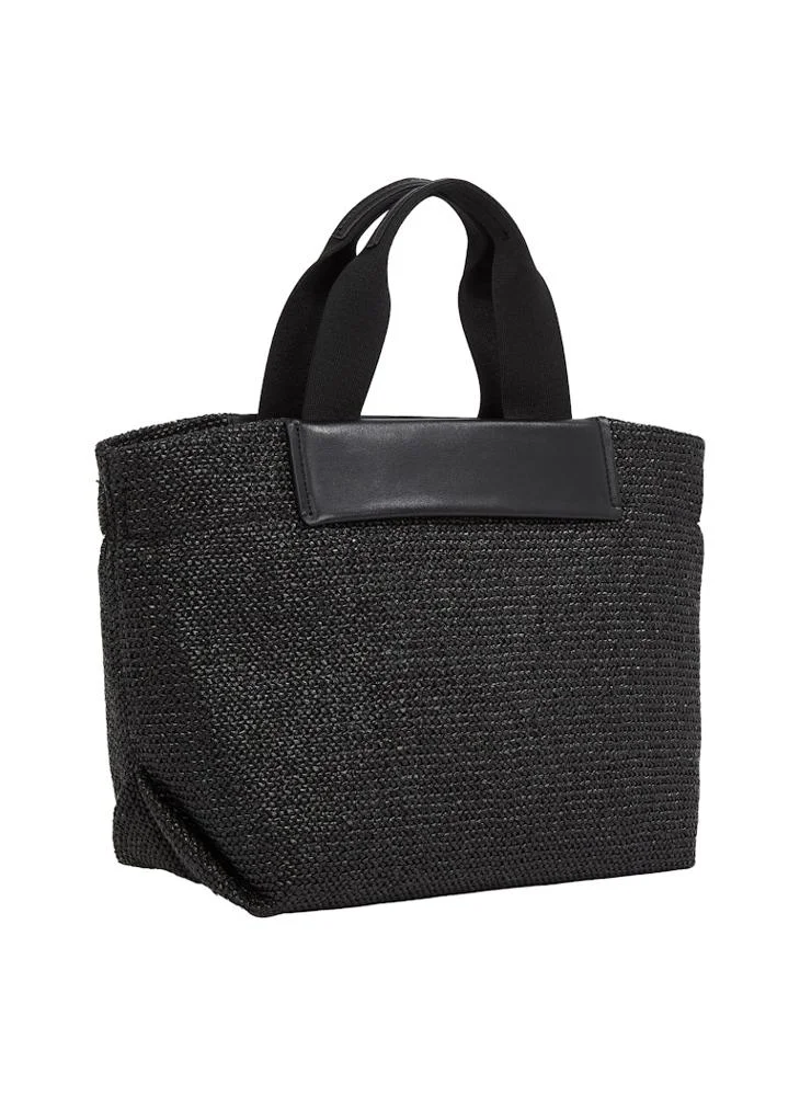 CALVIN KLEIN Raffia Small Tote