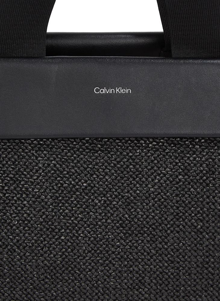 CALVIN KLEIN RAFFIA SMALL CROSSBODY TOTE BAG  - Image 3