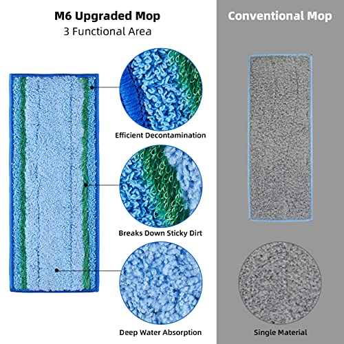 AnDongo 4 Pack Mop Pad for iRobot Braava Jet M6 Ultimate Robot Mop, Upgraded M6 Wet Mopping Pad, Washable Microfiber Replacement Cleaning Pad - Image 3