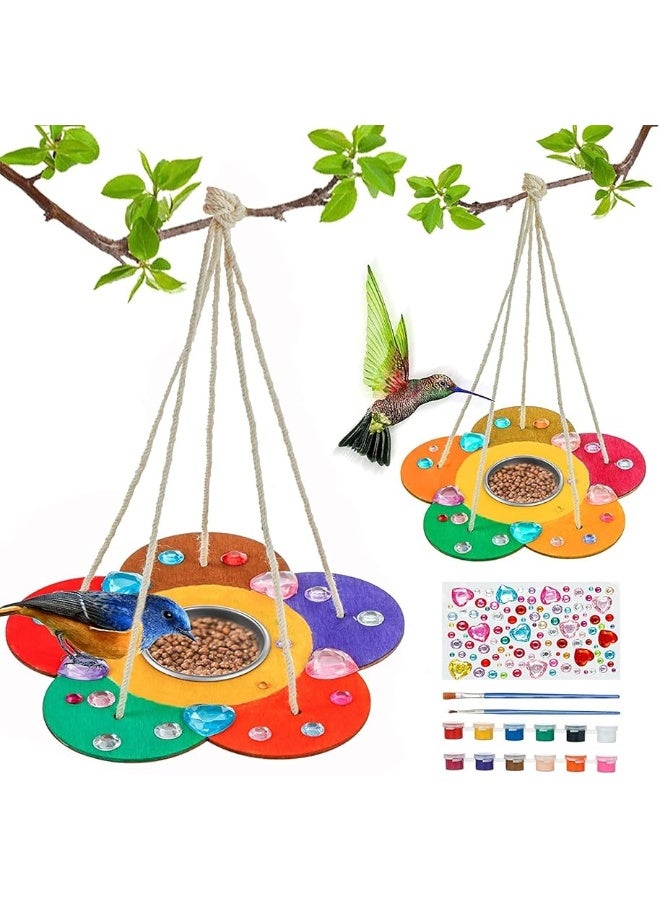 Gooidea Kids Arts and Crafts Bird Feeders for Outside, 2-Pack DIY Wooden Paint Kits Outdoor Toys for Boys & Girls Age 3-5 4-8 8-12 - Image 2